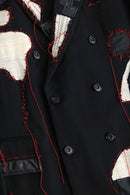 "Re:make" leather patchwork tailored jacket