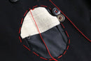 "Re:make" leather patchwork tailored jacket