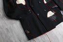 "Re:make" leather patchwork tailored jacket