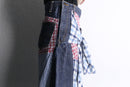 "Re:make" check shirt docking wide denim