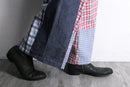 "Re:make" check shirt docking wide denim