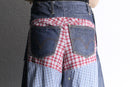 "Re:make" check shirt docking wide denim