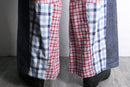 "Re:make" check shirt docking wide denim