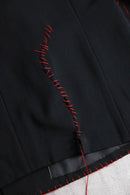 "Re:make" leather patchwork tailored jacket