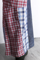 "Re:make" check shirt docking wide denim