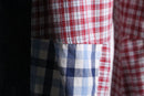 "Re:make" check shirt docking wide denim
