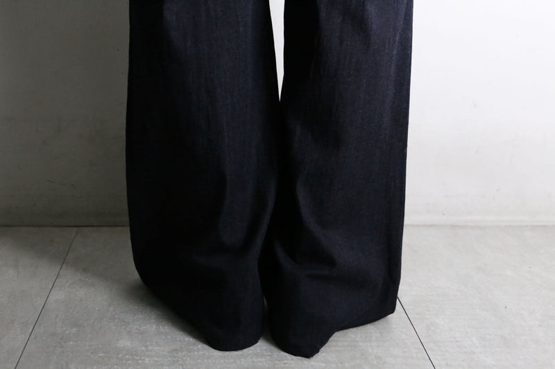 dark indigo buggy flare denim pants