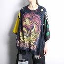 "Re:make" braided fringe damaged Tee