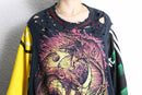 "Re:make" braided fringe damaged Tee