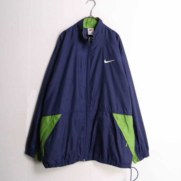 "NIKE"navy×green track jacket