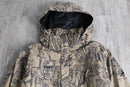 1990’s “Colmbia” camo like geometric pattern convert nylon jacket