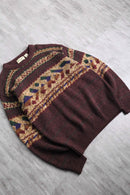 ”STJohn’sBay” warm color geometric jacquard knit