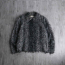 1990s leopard shaggy shirt jacket