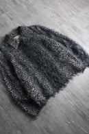 1990s leopard shaggy shirt jacket