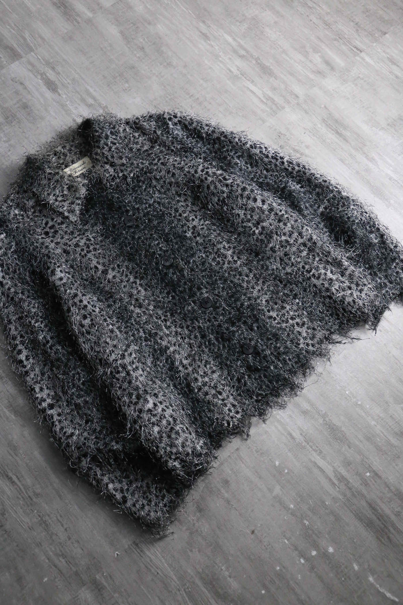 1990s leopard shaggy shirt jacket