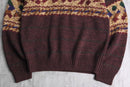 ”STJohn’sBay” warm color geometric jacquard knit