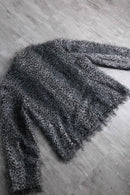 1990s leopard shaggy shirt jacket