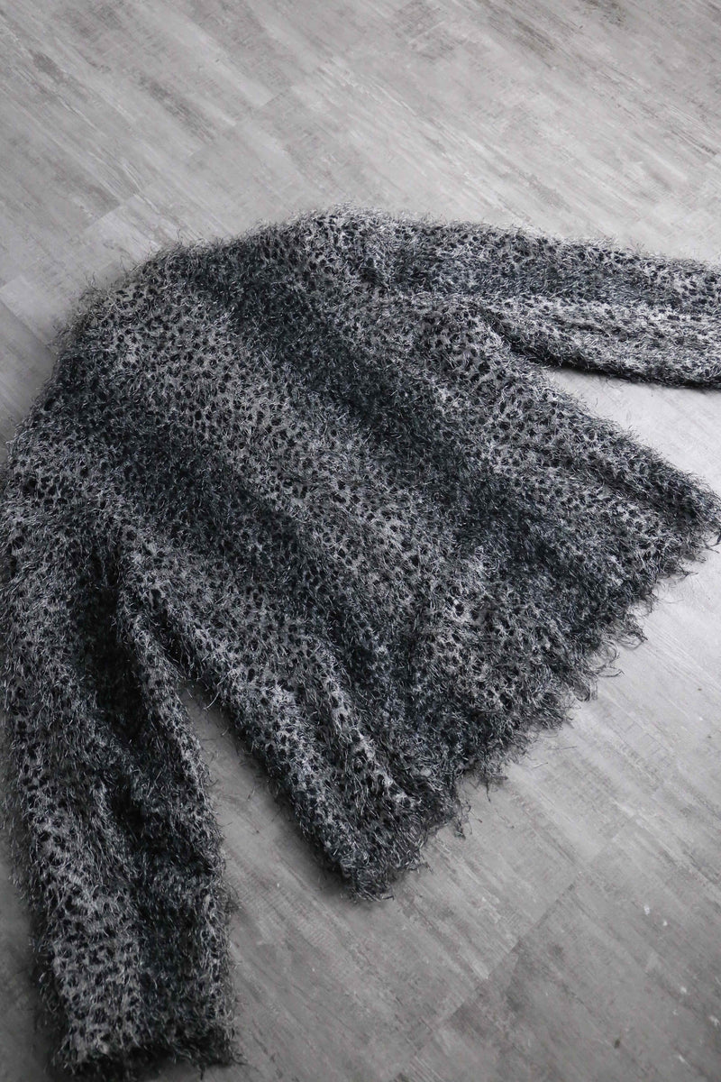 1990s leopard shaggy shirt jacket