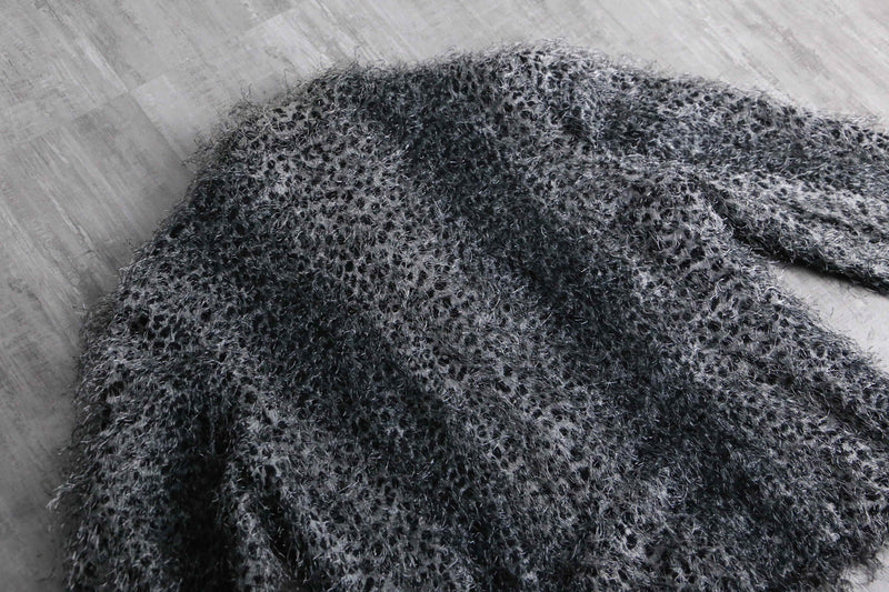 1990s leopard shaggy shirt jacket