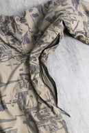 1990’s “Colmbia” camo like geometric pattern convert nylon jacket