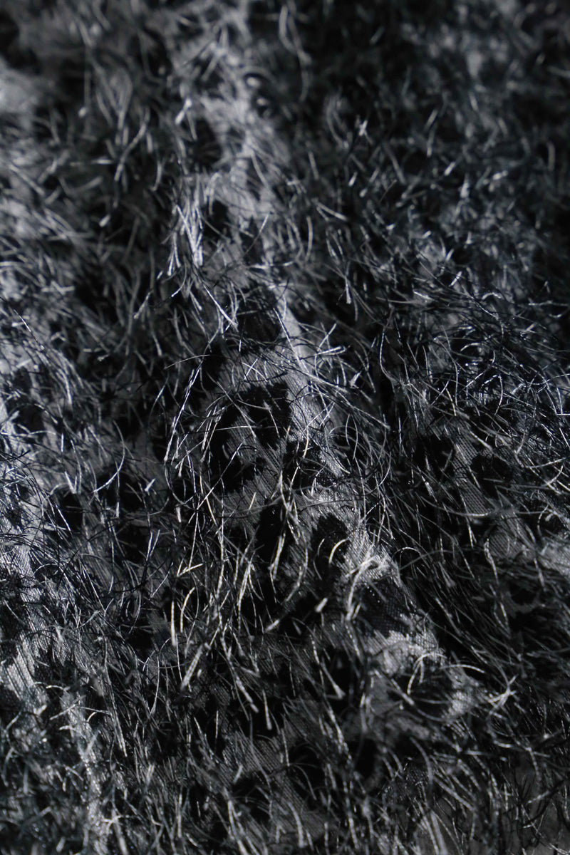 1990s leopard shaggy shirt jacket