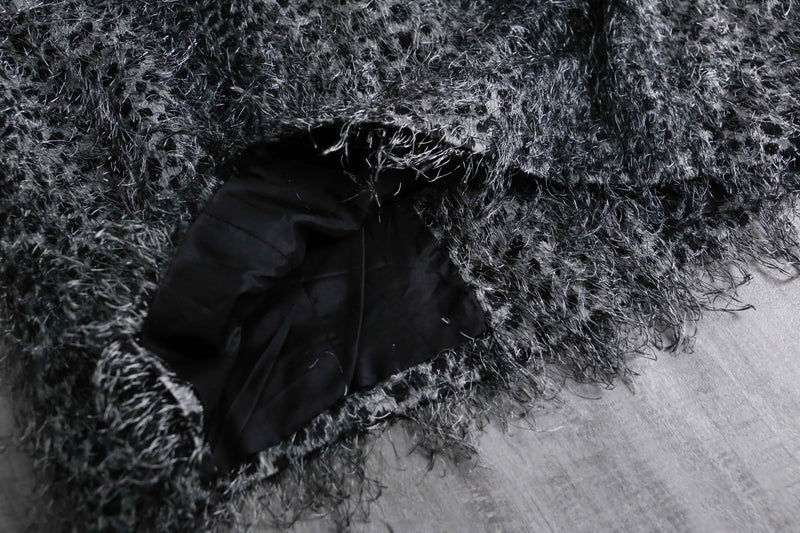 1990s leopard shaggy shirt jacket