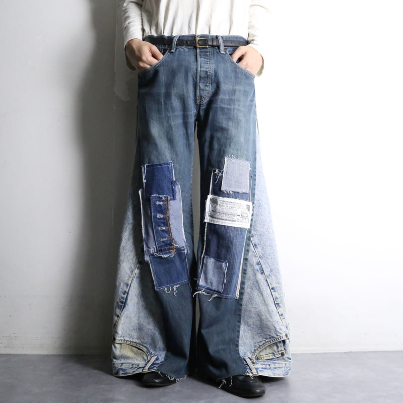 "Re:make" upside down flare denim