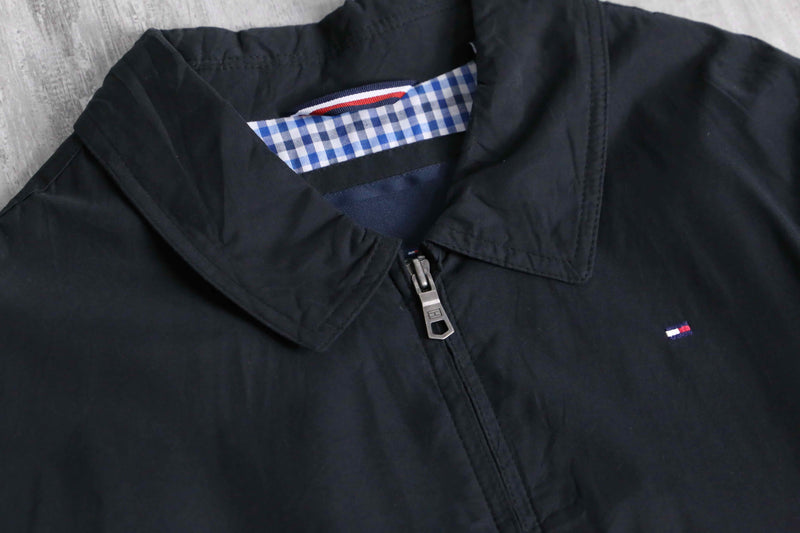 ”TOMMY HILFIGER” black color harrington Jacket