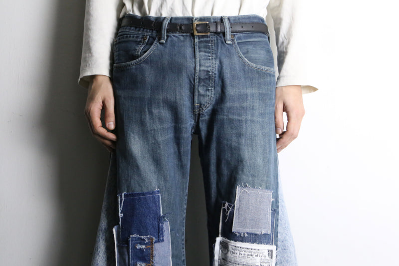 "Re:make" upside down flare denim