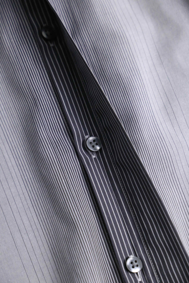“Calvin Klein” gradation stripe gray dress shirt