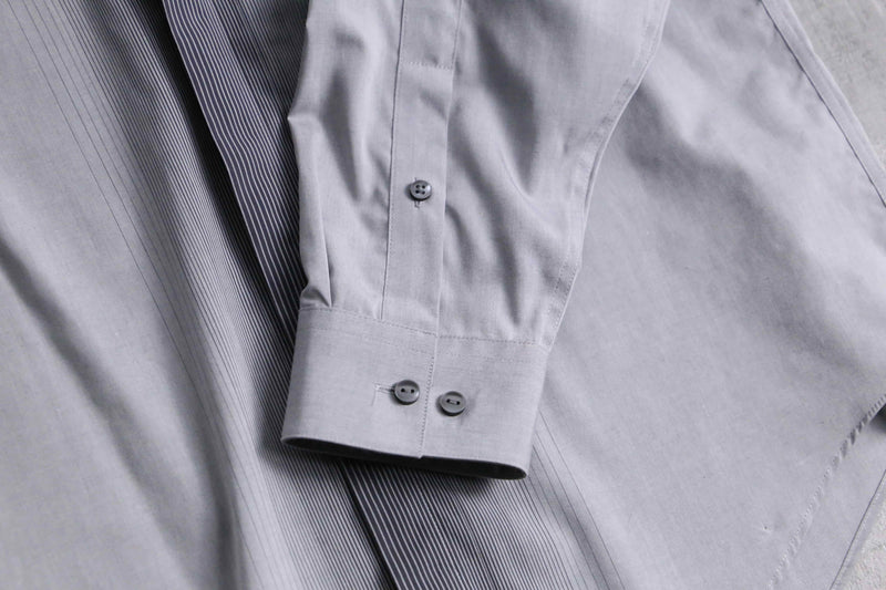 “Calvin Klein” gradation stripe gray dress shirt