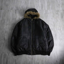 1990-00s ARIZONA JEAN CO hooded MA-1 sampling jacket