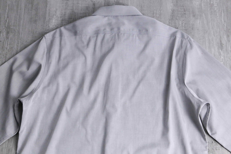 “Calvin Klein” gradation stripe gray dress shirt