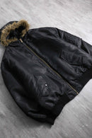 1990-00s ARIZONA JEAN CO hooded MA-1 sampling jacket