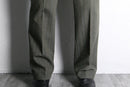 70’s dark khaki stripe semi flare pants