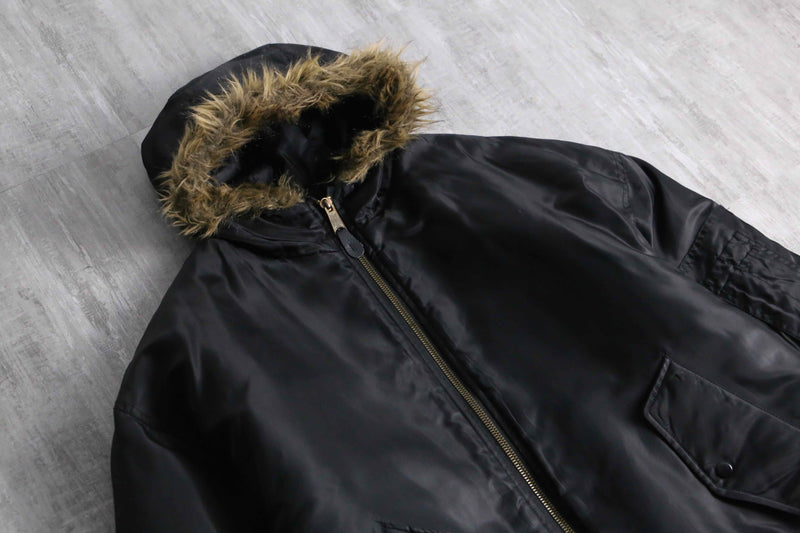 1990-00s ARIZONA JEAN CO hooded MA-1 sampling jacket