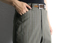 70’s dark khaki stripe semi flare pants