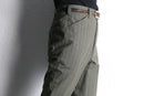 70’s dark khaki stripe semi flare pants