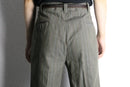 70’s dark khaki stripe semi flare pants