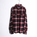 ombre check flannel shirt