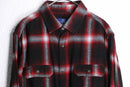 ombre check flannel shirt