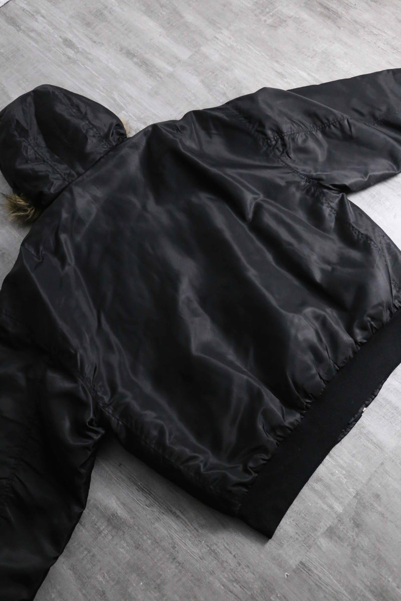 1990-00s ARIZONA JEAN CO hooded MA-1 sampling jacket