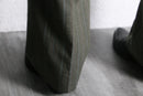70’s dark khaki stripe semi flare pants