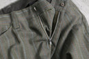 70’s dark khaki stripe semi flare pants