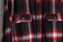 ombre check flannel shirt