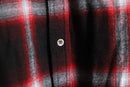 ombre check flannel shirt