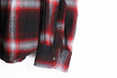 ombre check flannel shirt