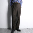 “NAUTICA” dark brown wool serge wide tapered trouser
