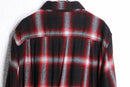 ombre check flannel shirt