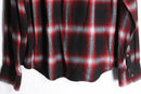 ombre check flannel shirt